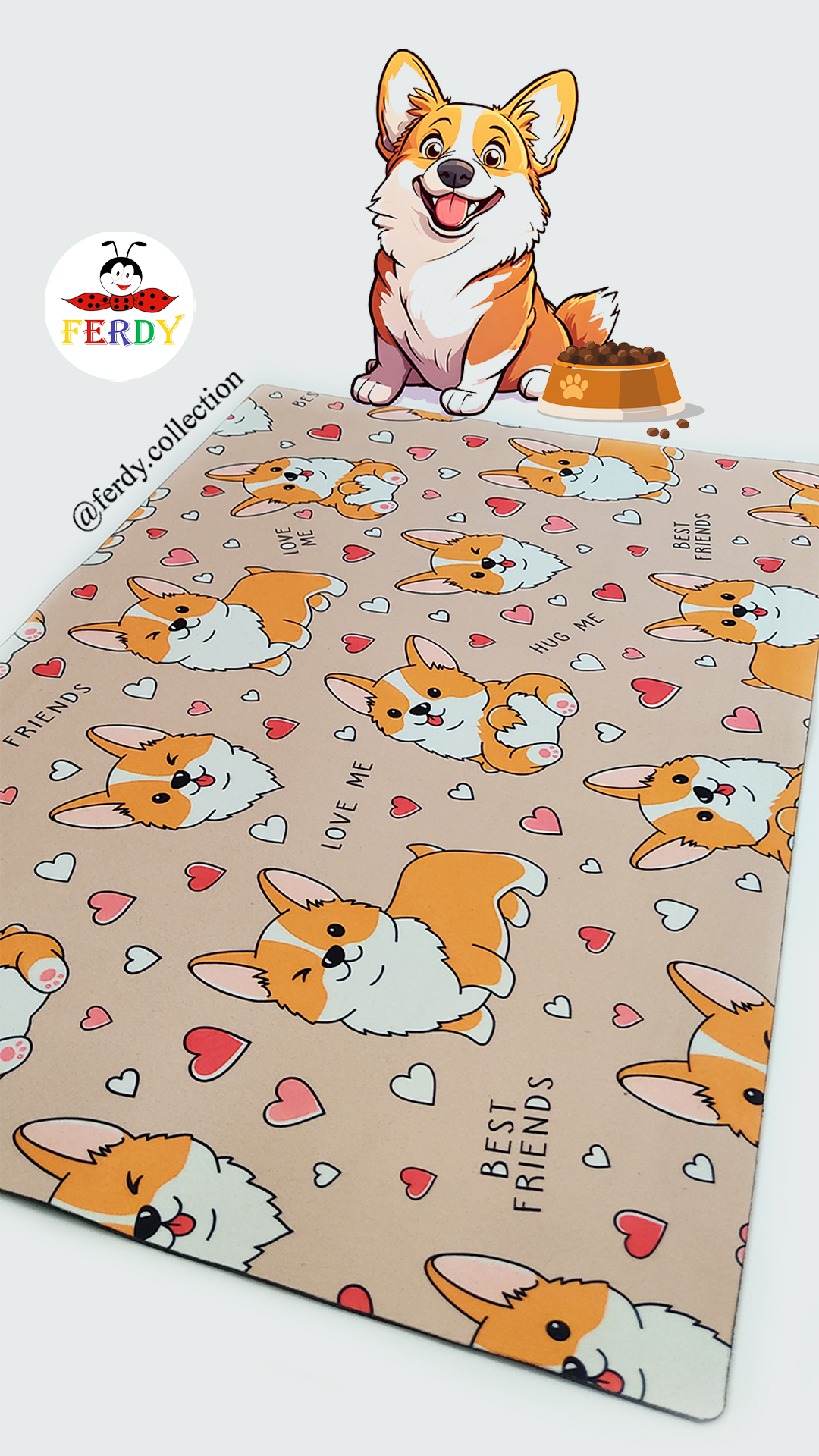 متِ غذای پت طرح‌دار