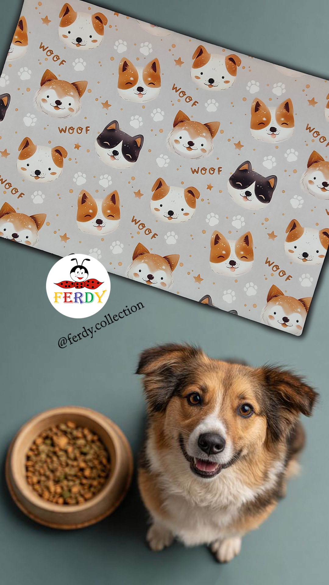 متِ غذای سگ طرح‌دار