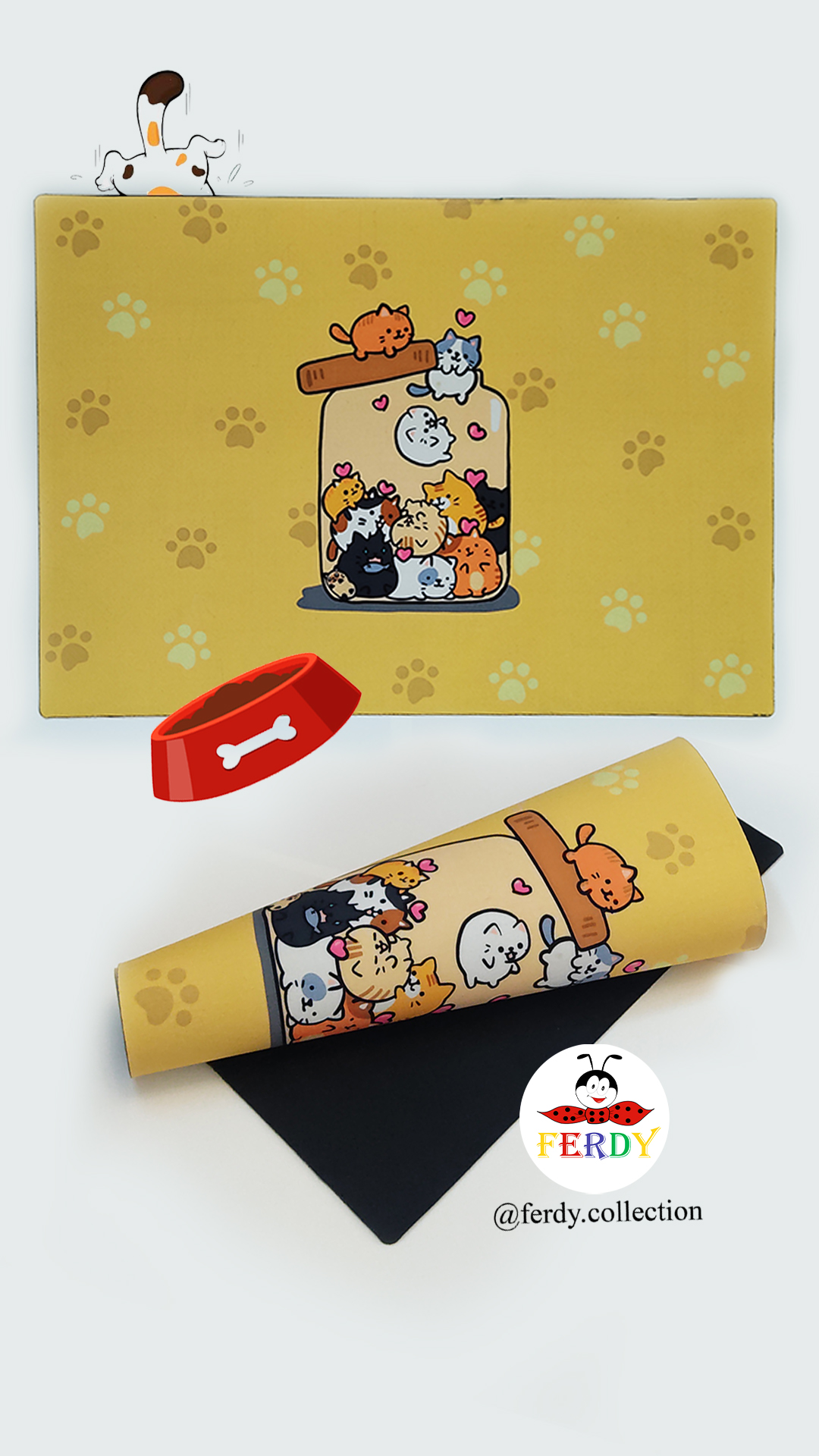 مت زیرانداز غذای سگ و گربه