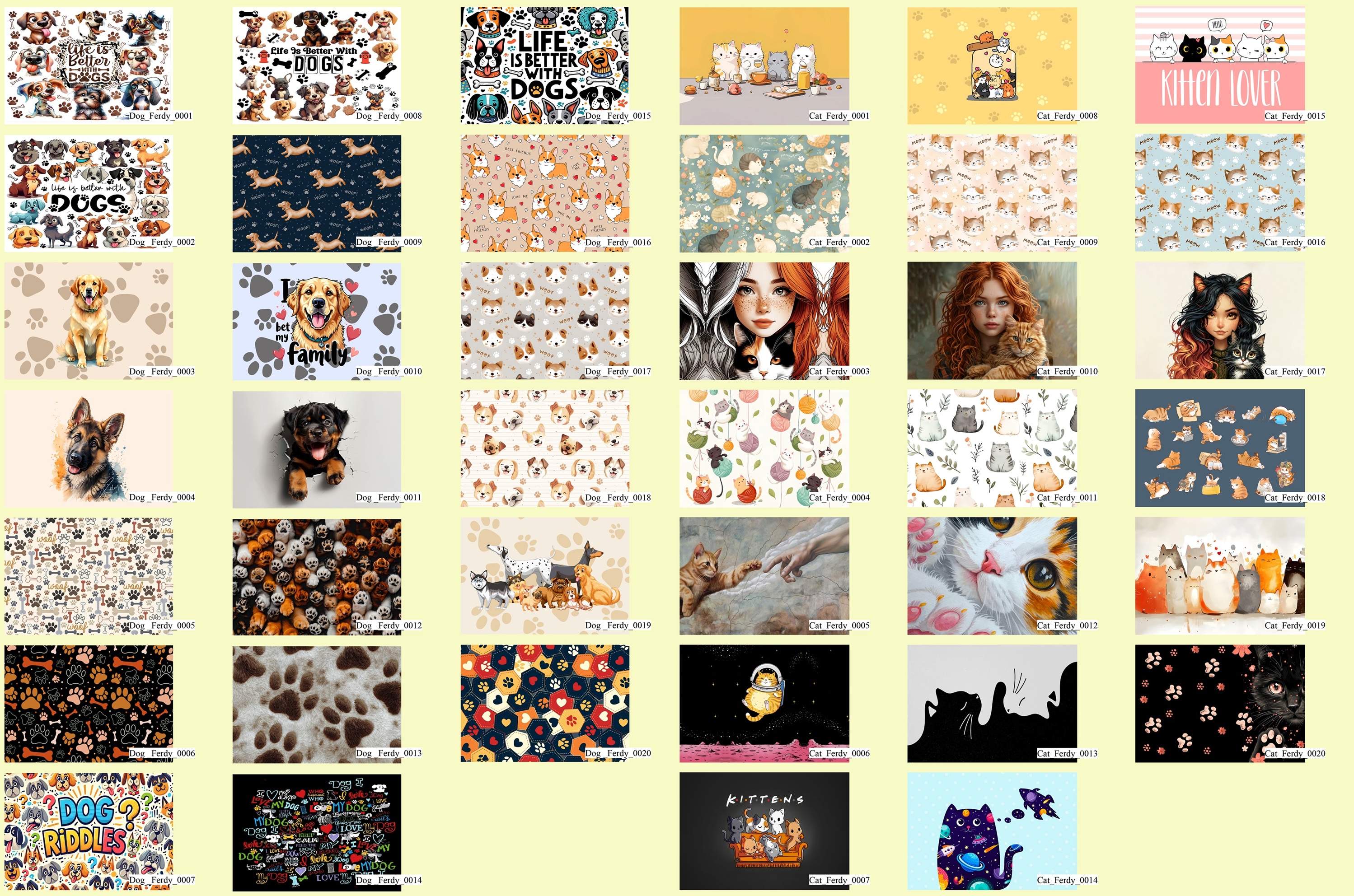 طرح‌های قابل سفارش متِ غذای پت