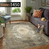 روفرشی شانل کشدار رنگ یشمی تیره و طلایی – ضدلغزش – مناسب مبل و فرش