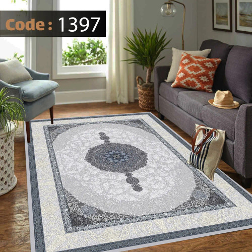 روفرشی مخمل شانل کشدار طرح مدرن در طیف رنگ طوسی، نقرهای و مشکی