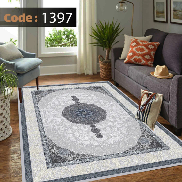 روفرشی مخمل شانل کشدار طرح مدرن در طیف رنگ طوسی، نقرهای و مشکی