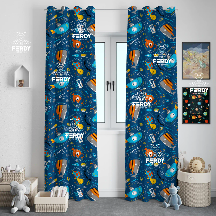 پرده شانل طرحدار اتاق کودک| چاپ با کیفیت و ماندگاری بالا