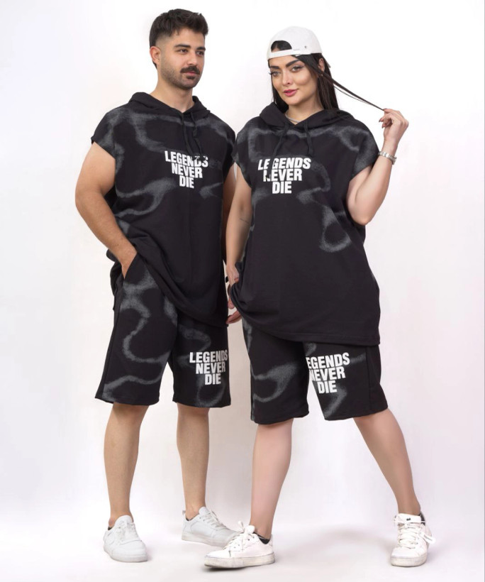 خرید هودی شلوارک پارچه درس پنبه لاکرا