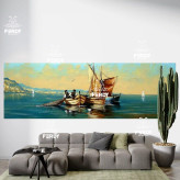 خرید تپستری طرح قایق و منظره