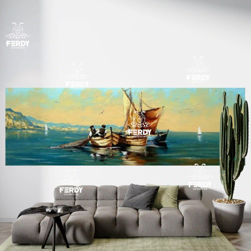 خرید تپستری طرح قایق و منظره