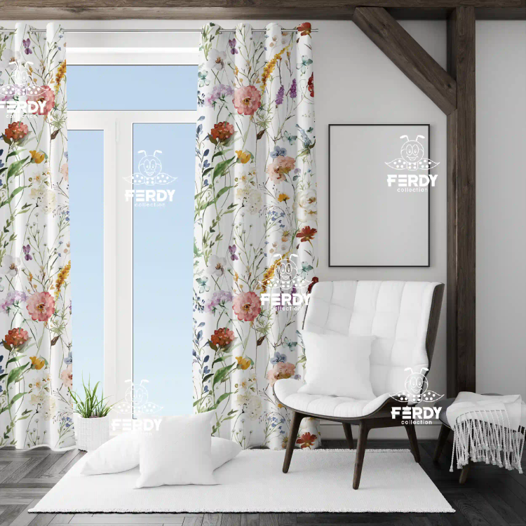 پرده چاپی قابل شستشو و رنگ ثابت