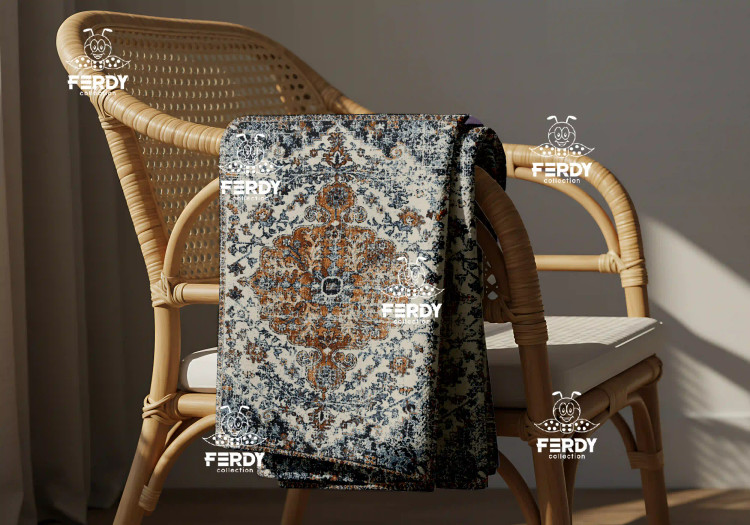 کاور تخت چاپی مخمل شانل | طرح سفارشی