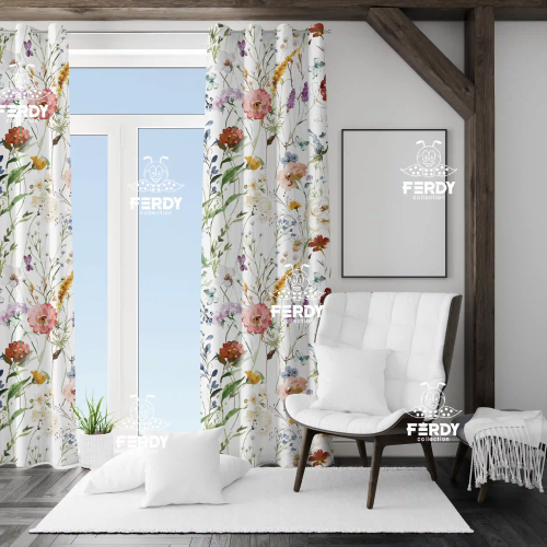 پرده چاپی قابل شستشو و رنگ ثابت