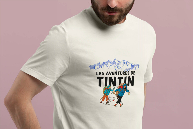 تیشرت زنانه و مردانه طرح تنتن