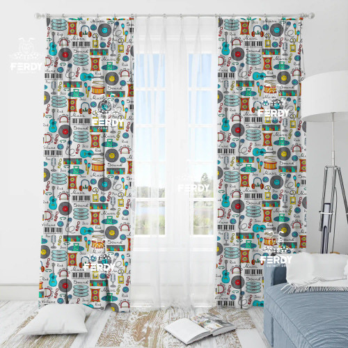 پرده چاپی قابل شستشو و رنگ ثابت