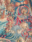 تپستری مخمل شانل کلاسیک طرح آتش از کلکسیون چهار المان | تپستری لوکس 100×150 | آماده ارسال