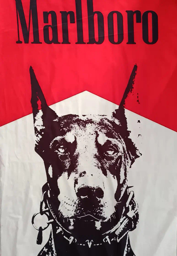 بکدراپ مخمل پورشه Marlboro Art | طرح دست آفرینش