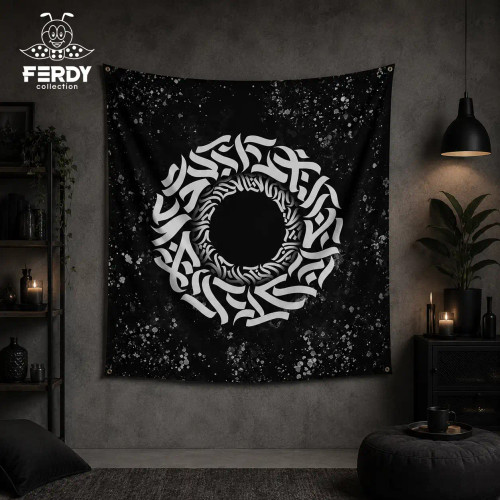 بکدراپ و تپستری فردی کالکشن طرح کالیگرافی قابل شستشو