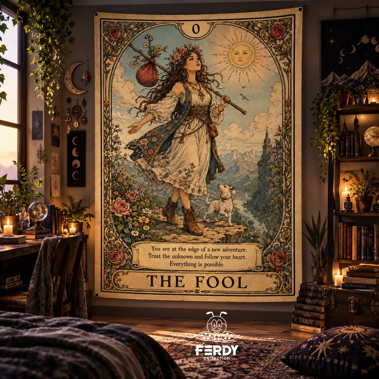 بکدراپ تاروت The Fool کارت ابله از مجموعه آرکانای کبیر