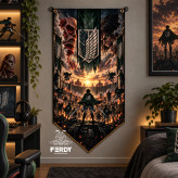 اتک آن تایتان, Attack on Titan, بکدراپ اتک آن تایتان, Attack on Titan backdrop, anime backdrop