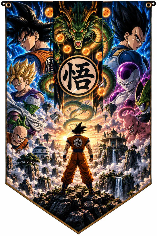 پرچم انیمه, دکور اتاق انیمه, دراگون بال, Dragon Ball