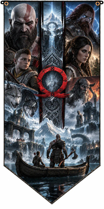 God of War backdrop, gaming backdrop