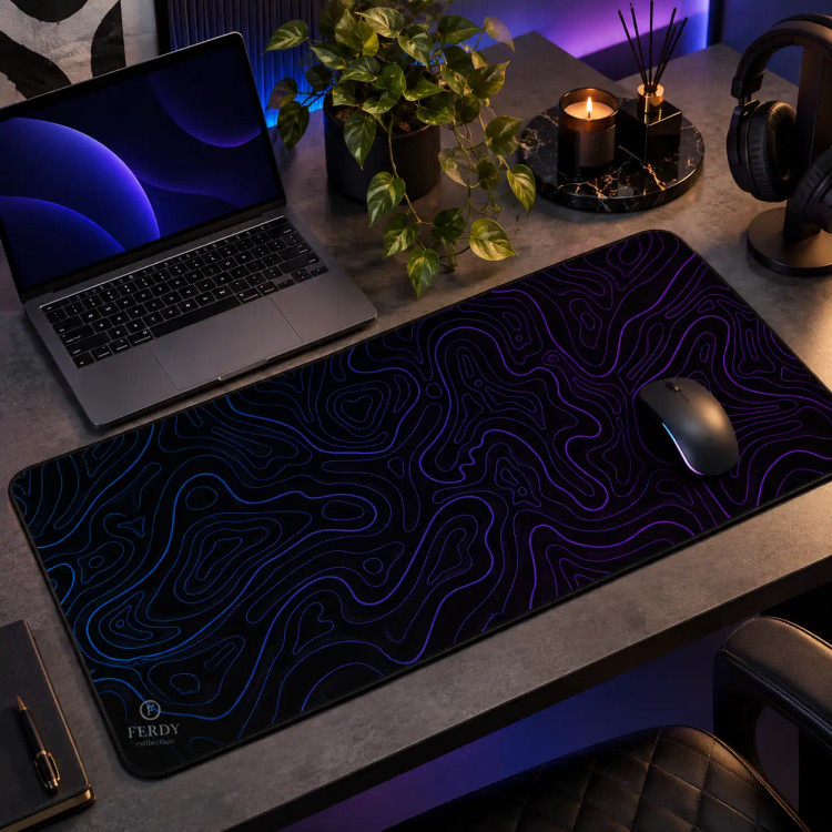 Topographic Neon Purple
