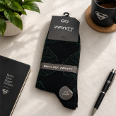 جوراب مردانه Infinity مشکی طرحدار